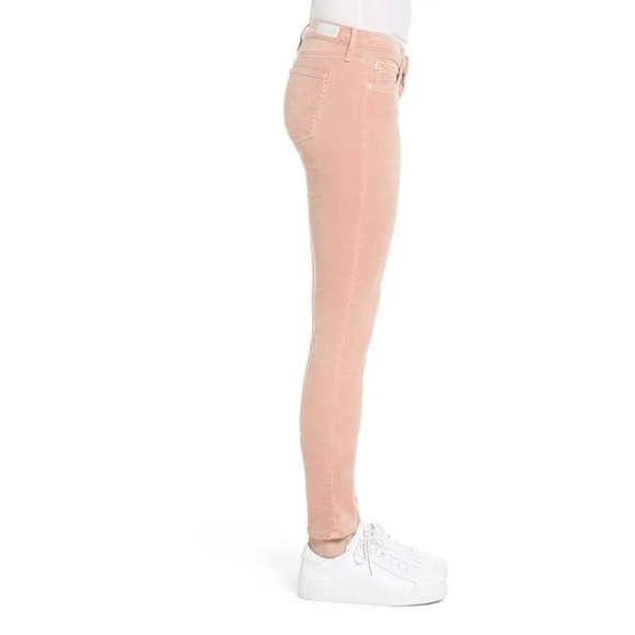 Ag Adriano Goldschmied NWT Super Skinny Velvet Leggings Rose Gold- Size 27R - Picture 14 of 14